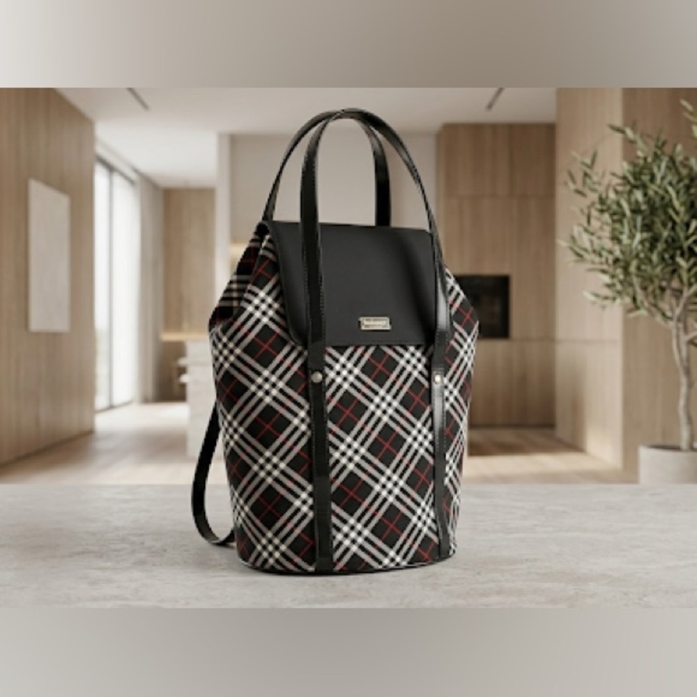 Burberry check canvas bag